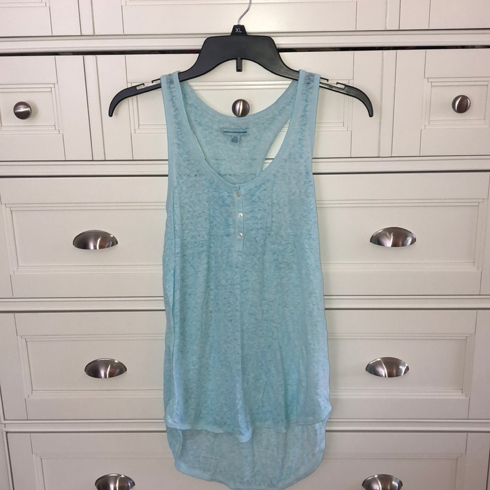 Light blue AEO racerback tank